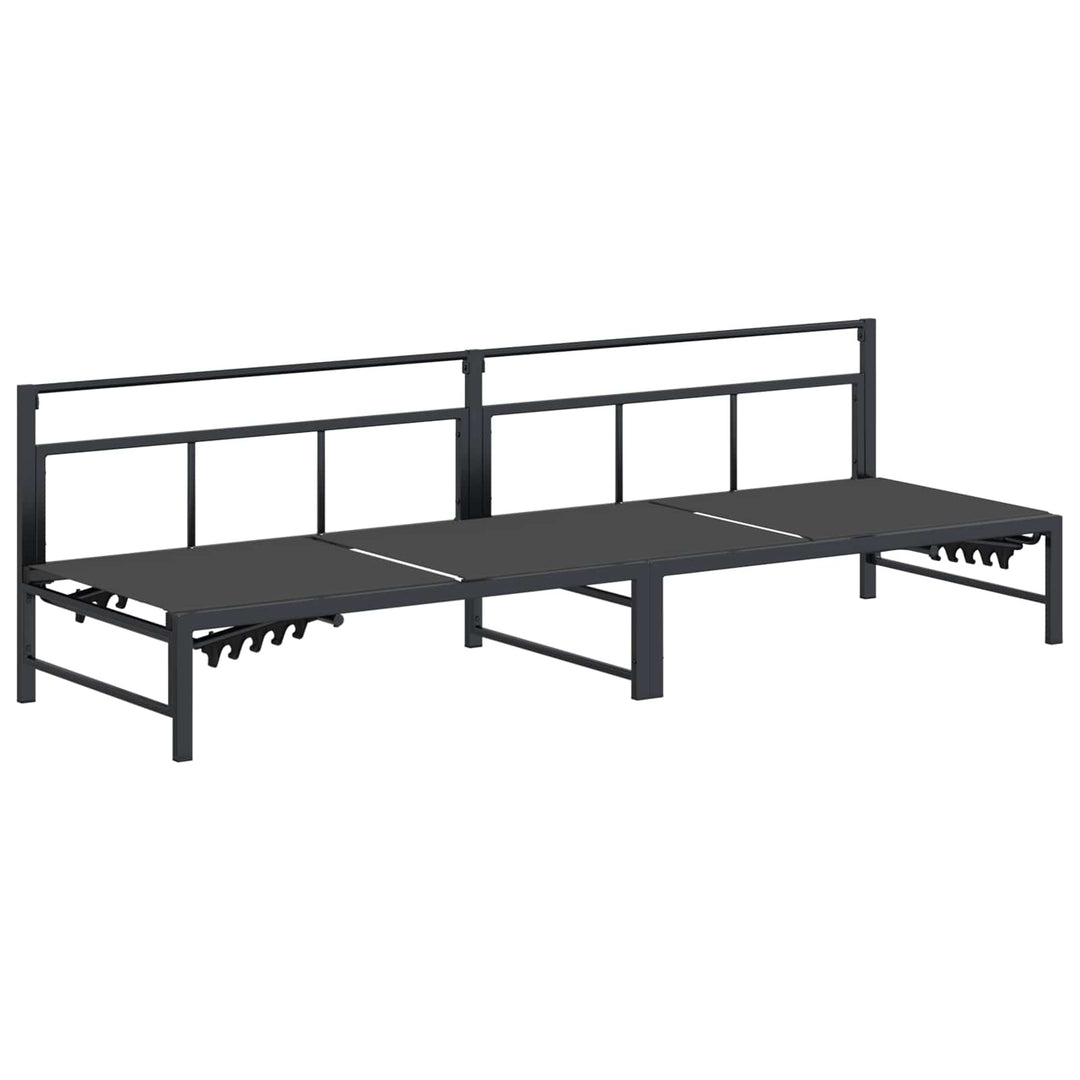 Solstol Sort 200 x 62 x 59,5 cm Textilene