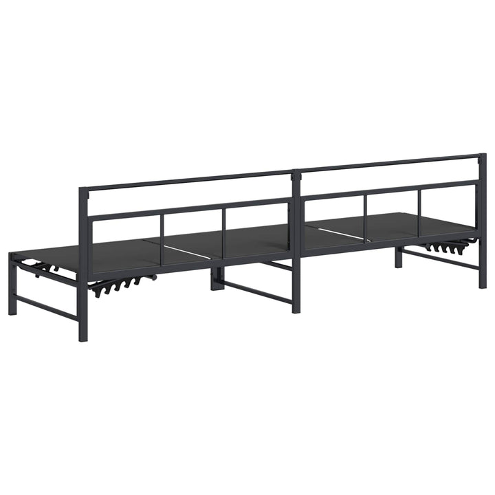 Solstol Sort 200 x 62 x 59,5 cm Textilene