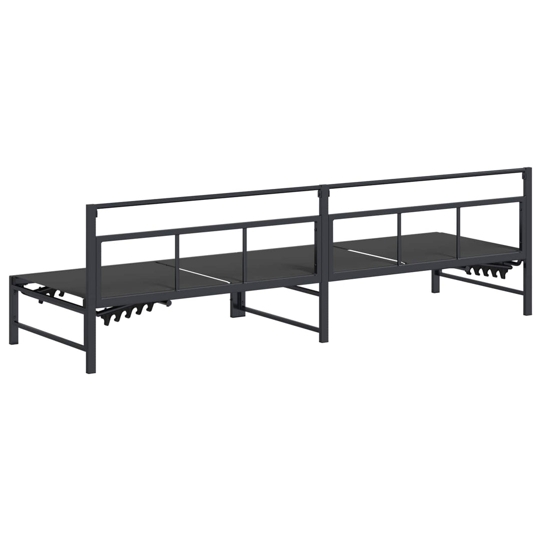 Solstol Sort 200 x 62 x 59,5 cm Textilene