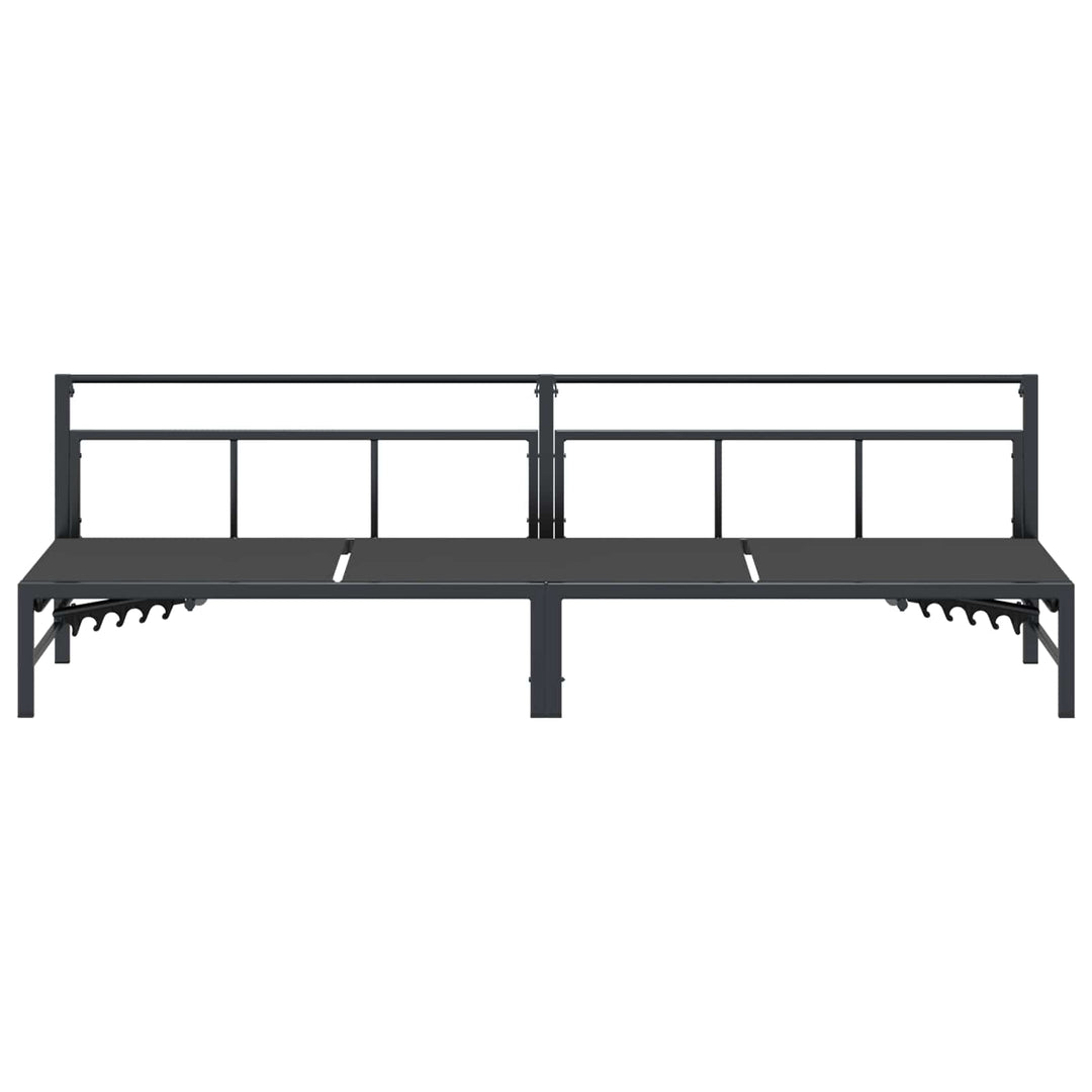 Solstol Sort 200 x 62 x 59,5 cm Textilene