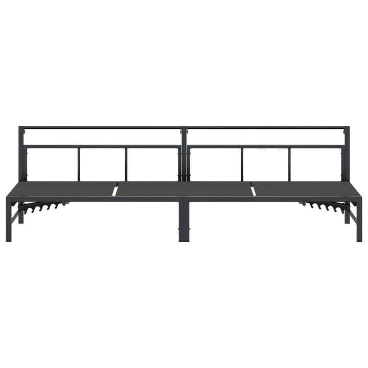 Solstol Sort 200 x 62 x 59,5 cm Textilene