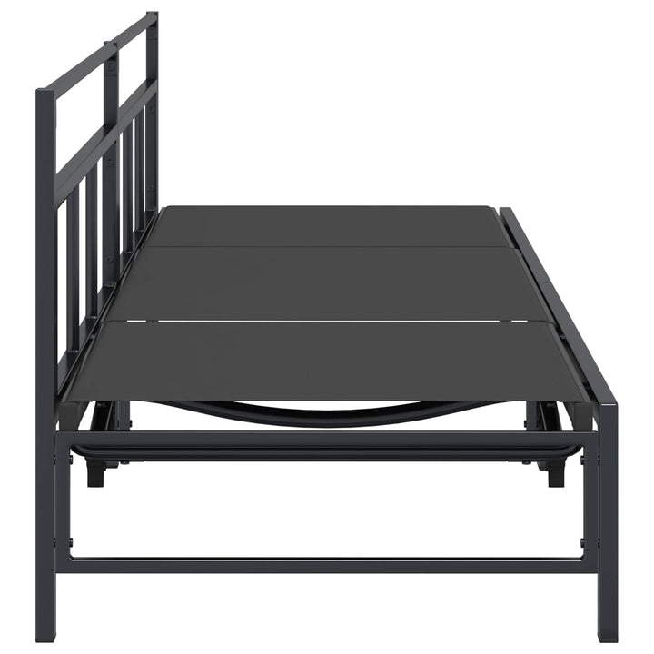 Solstol Sort 200 x 62 x 59,5 cm Textilene