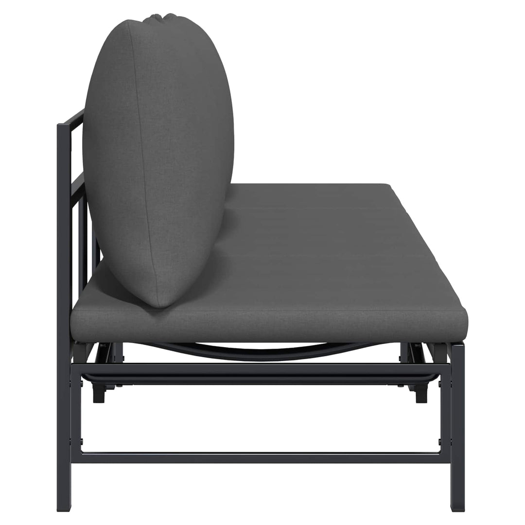 3-personers solstol Sort 200 x 62 x 59,5 cm Textilene