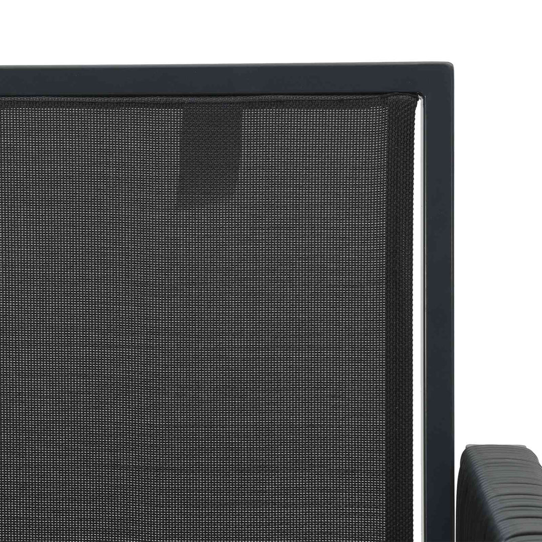 Havestole 2 stk. Sort og Mørkegrå polyrattan