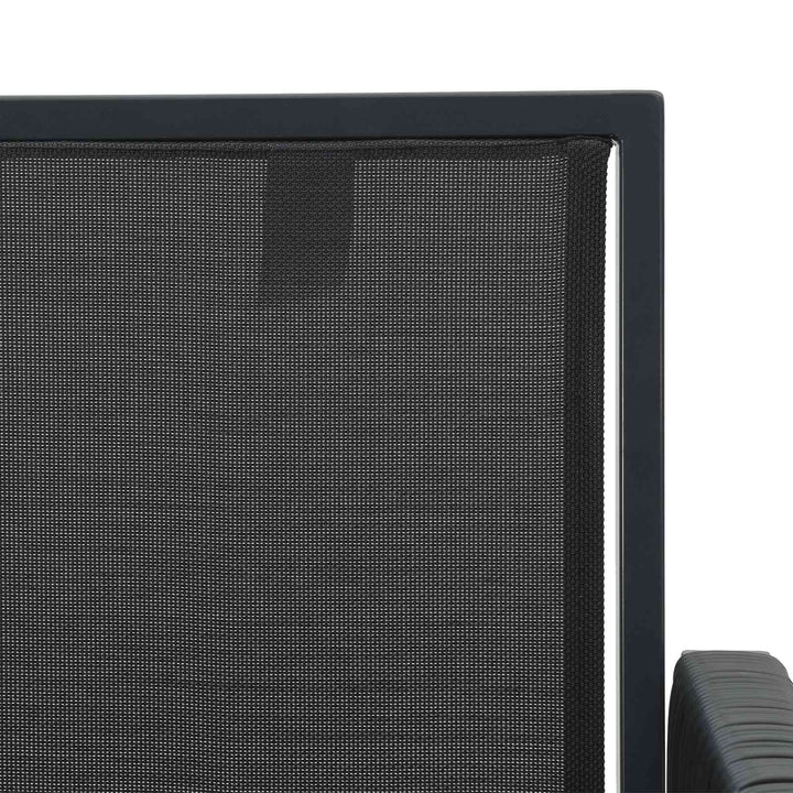 Havestole 2 stk. Sort og Mørkegrå polyrattan