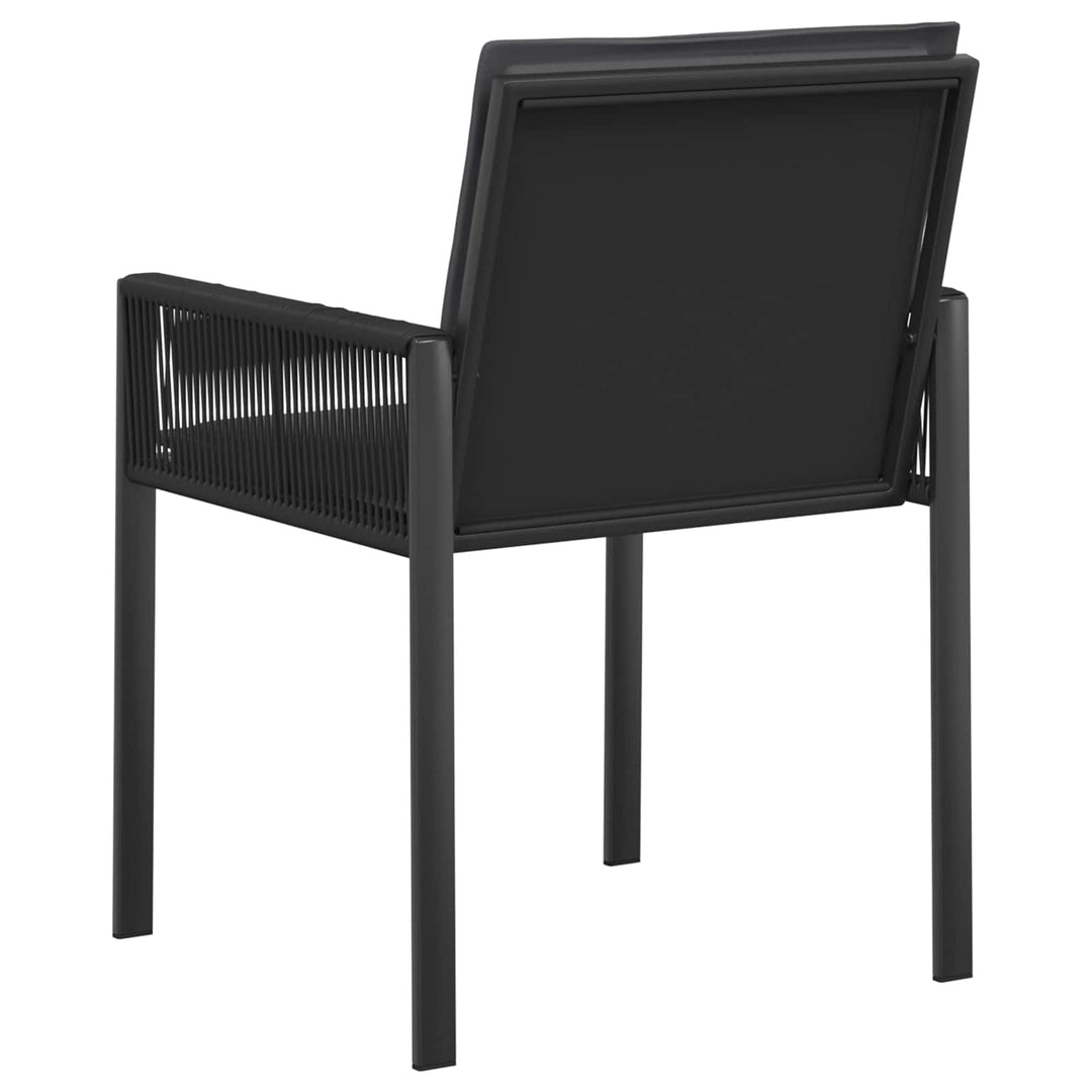 Havestole 2 stk. Sort og Mørkegrå polyrattan