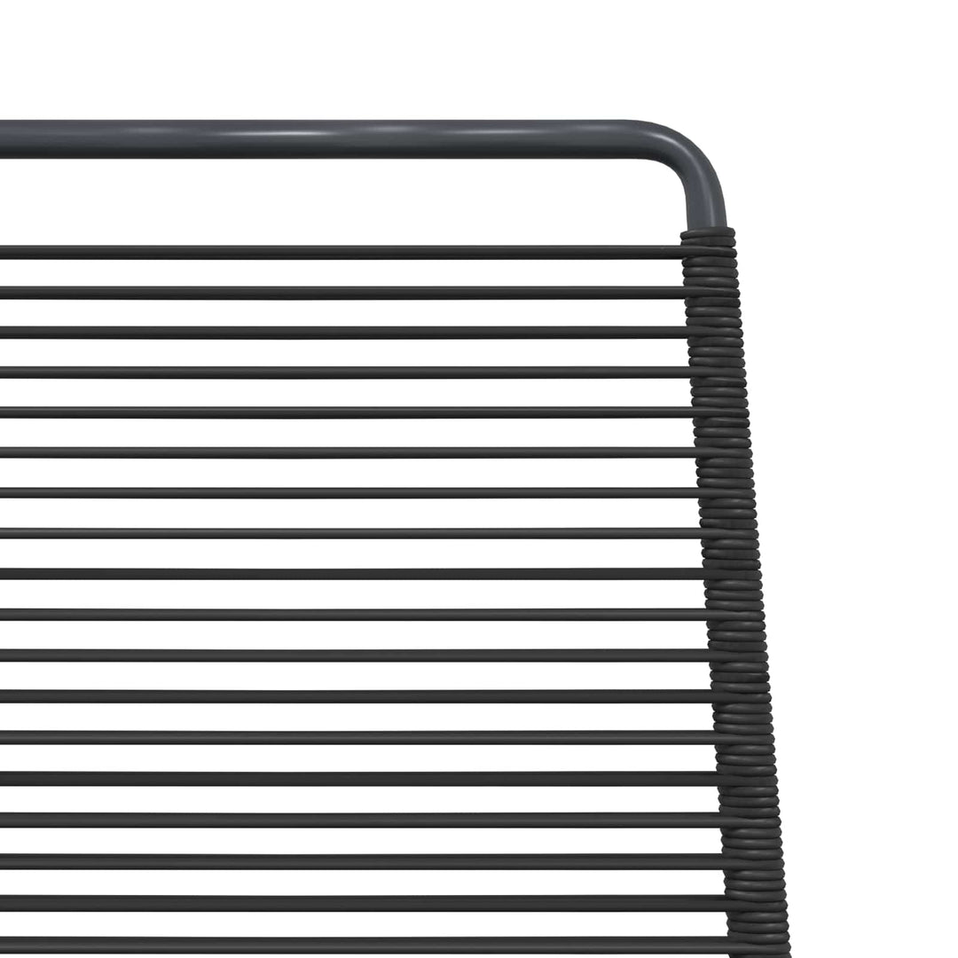 Havestole 2 stk. Sort Rattan