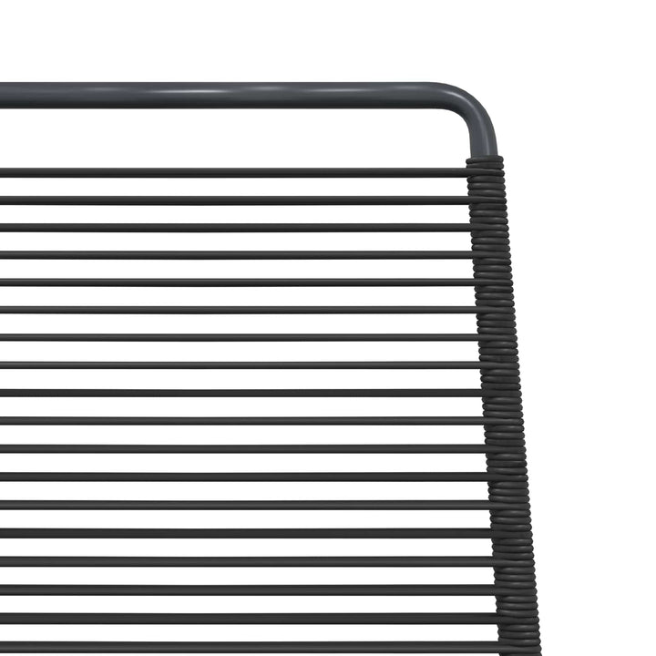 Havestole 2 stk. Sort Rattan