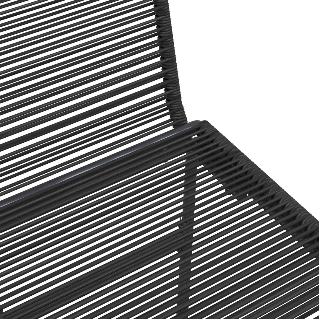 Havestole 2 stk. Sort Rattan