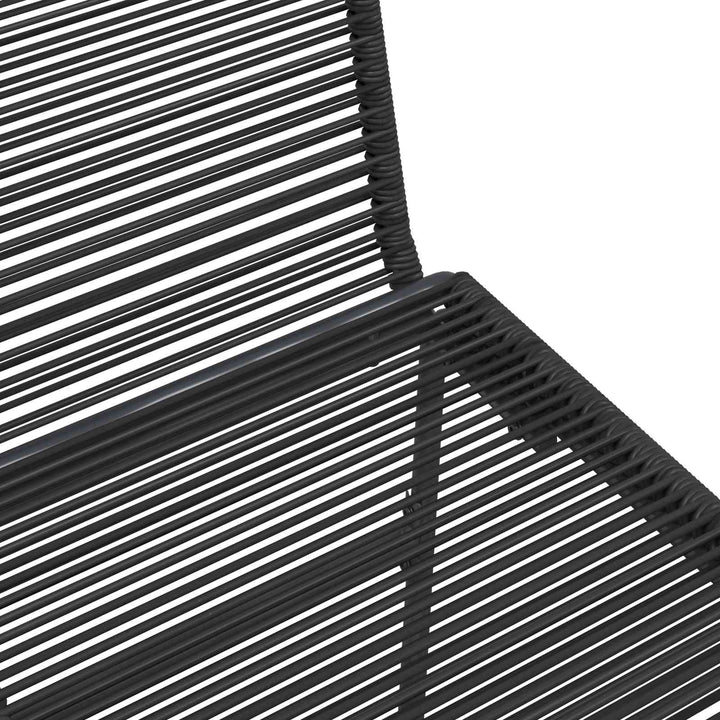 Havestole 2 stk. Sort Rattan