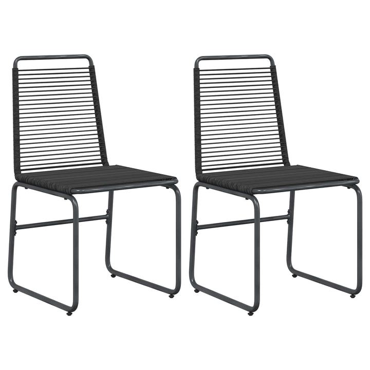 Havestole 2 stk. Sort Rattan