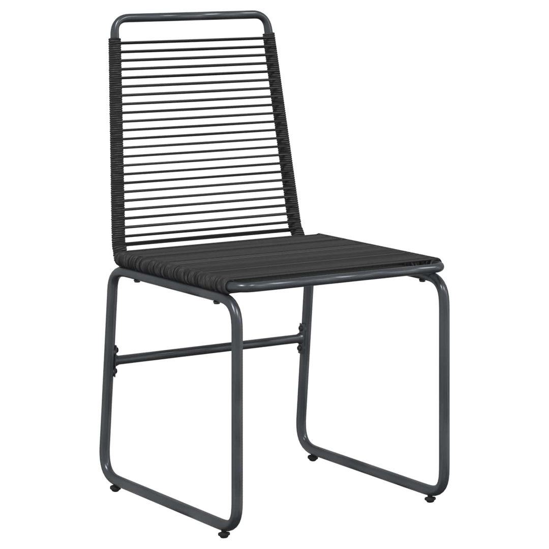Havestole 2 stk. Sort Rattan