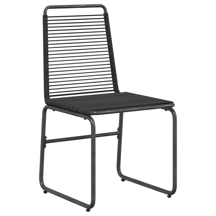 Havestole 2 stk. Sort Rattan