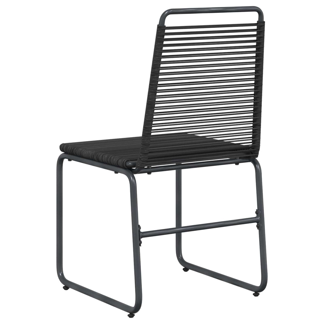 Havestole 2 stk. Sort Rattan
