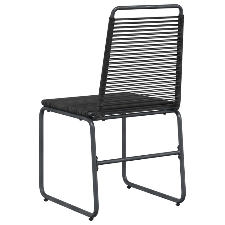 Havestole 2 stk. Sort Rattan