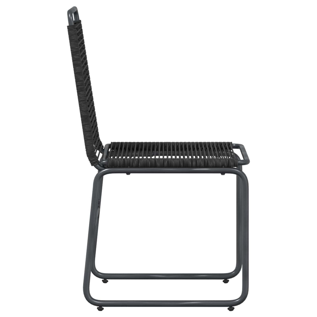 Havestole 2 stk. Sort Rattan