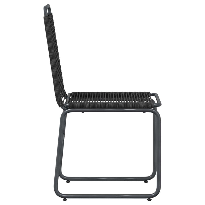 Havestole 2 stk. Sort Rattan