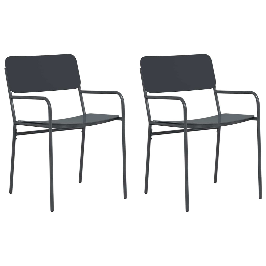 Havestole 2 pcs Antracit 51 x 55 x 81 cm Stål