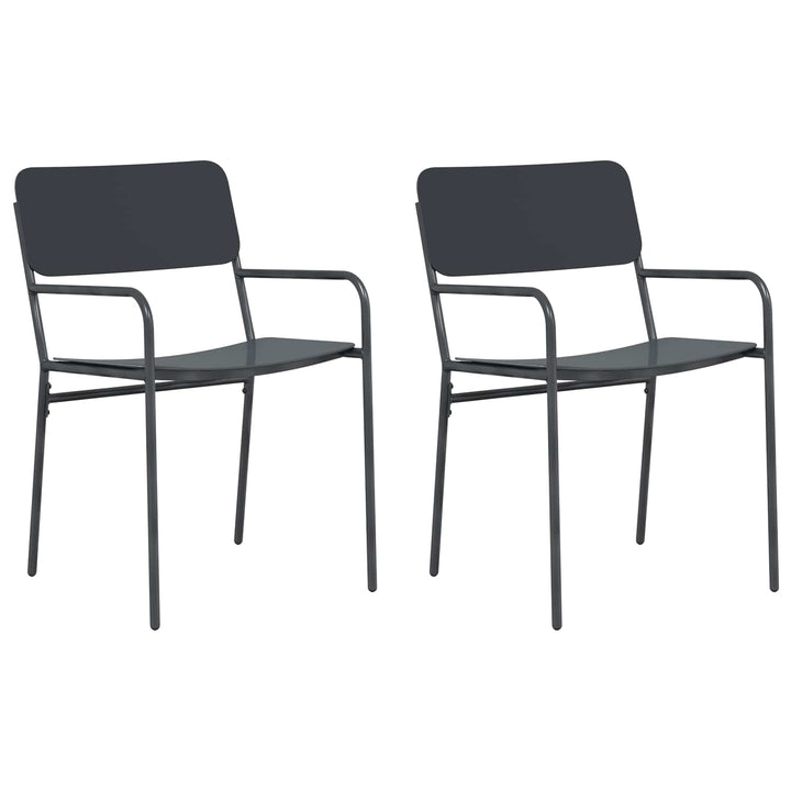 Havestole 2 pcs Antracit 51 x 55 x 81 cm Stål