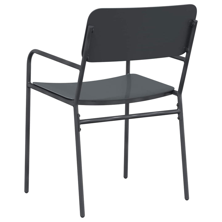 Havestole 2 pcs Antracit 51 x 55 x 81 cm Stål