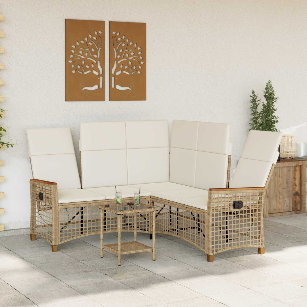 Havemøbel-set med reclining sofa 5-Antal sæder