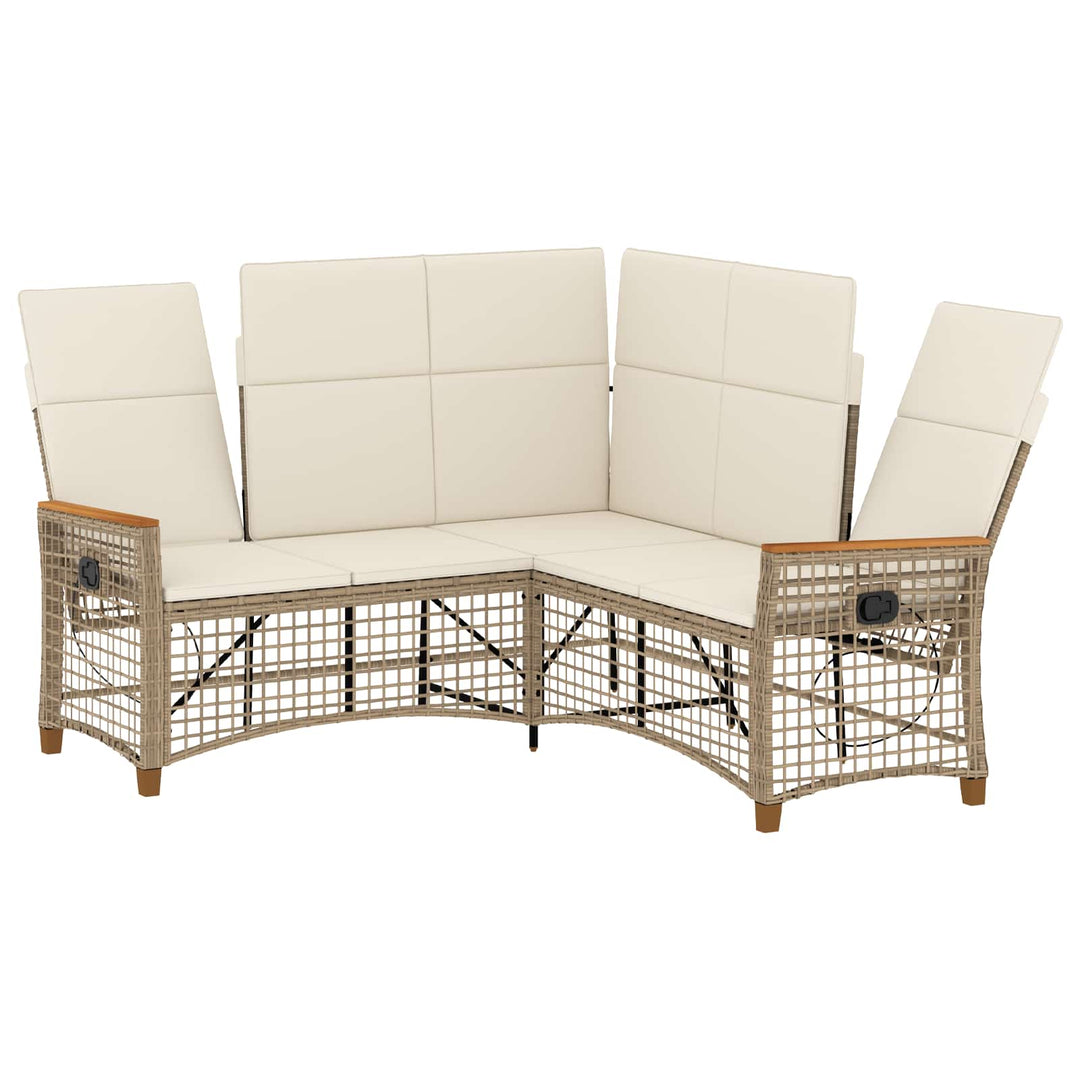 Havemøbel-set med reclining sofa 5-Antal sæder