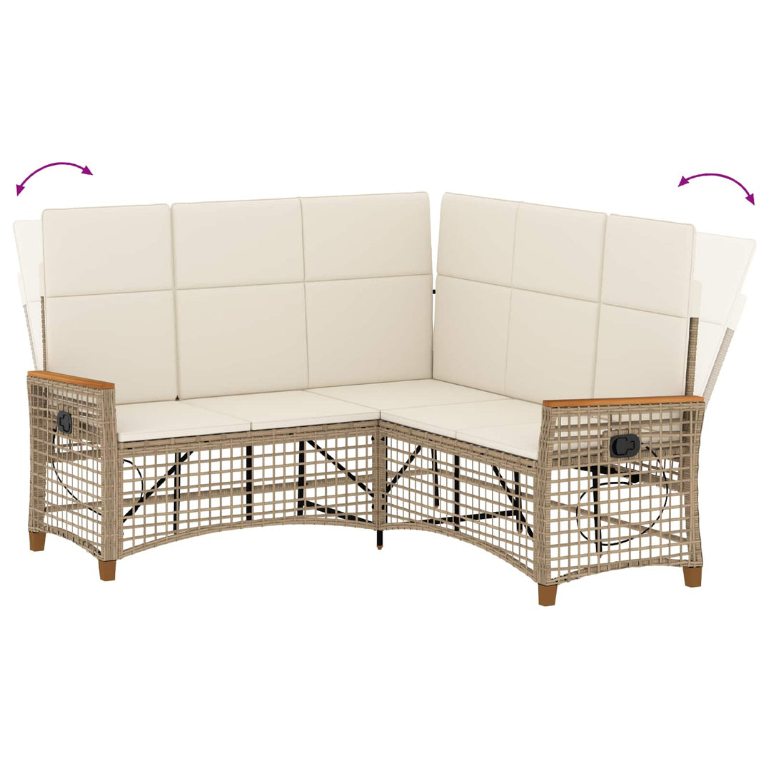 Havemøbel-set med reclining sofa 5-Antal sæder