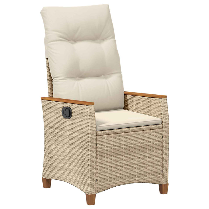 Lænestol til haven Beige og creme 64 x 57,5 x 112 cm polyrattan