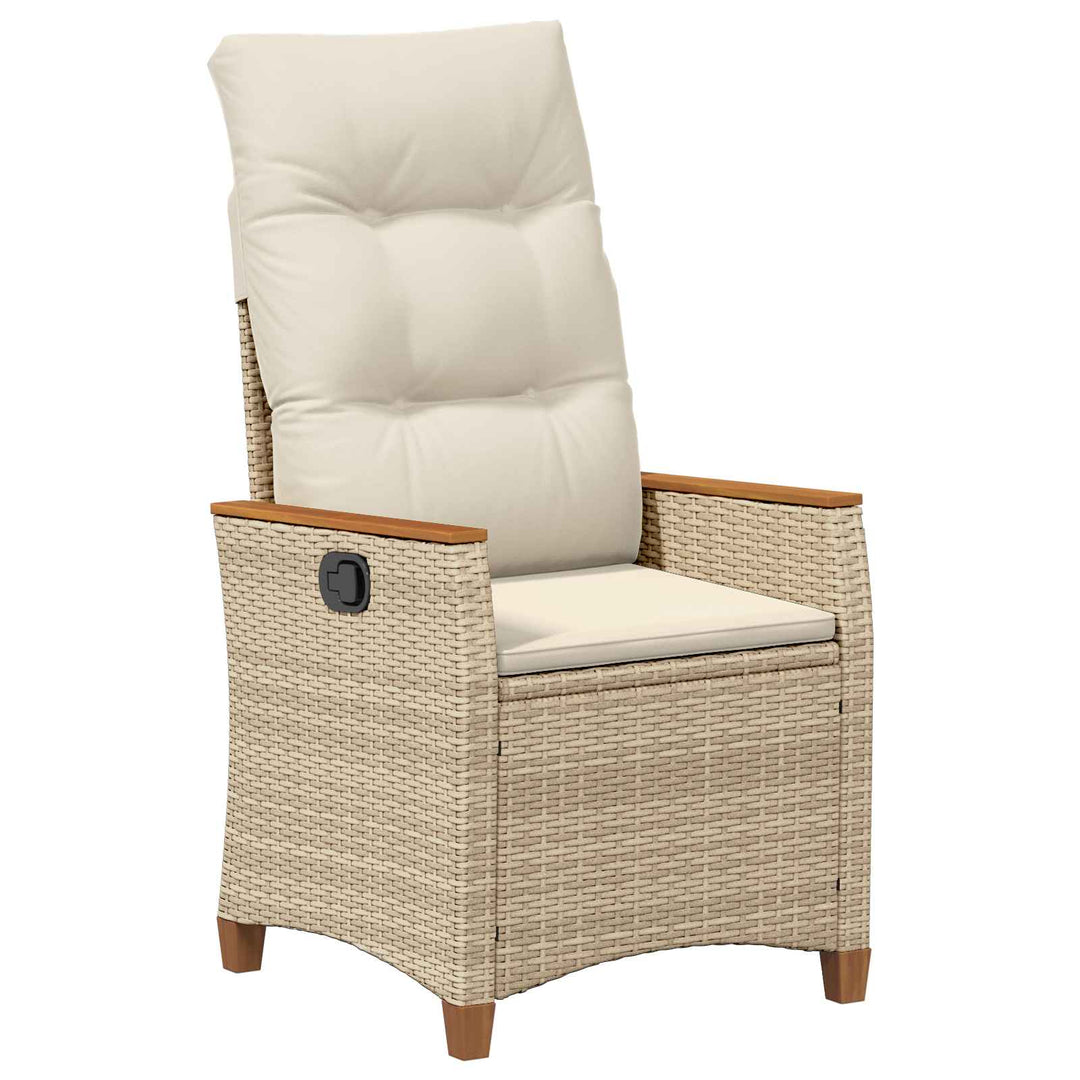 Lænestol til haven Beige og creme 64 x 57,5 x 112 cm polyrattan