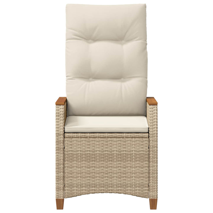 Lænestol til haven Beige og creme 64 x 57,5 x 112 cm polyrattan