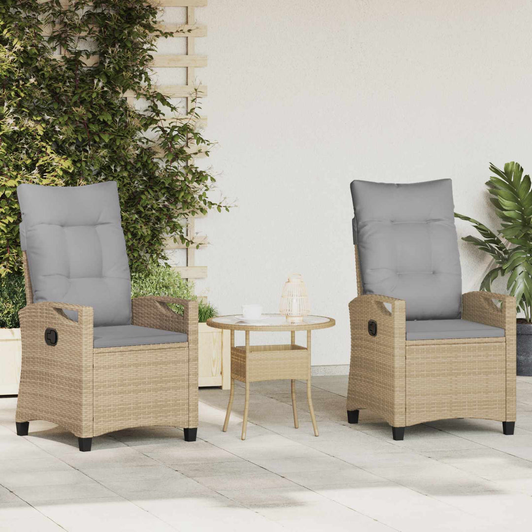 Have Stol 2 pcs Beige og lys grå 56 x 60 x 112 cm