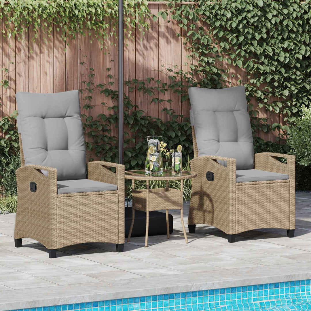 Have Stol 2 pcs Beige og lys grå 56 x 60 x 112 cm