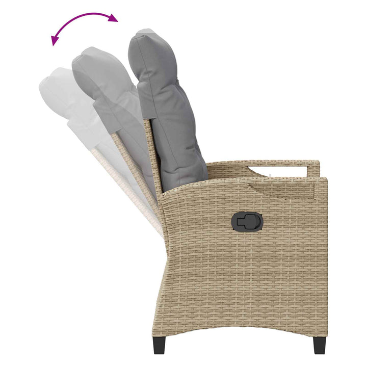Have Stol 2 pcs Beige og lys grå 56 x 60 x 112 cm