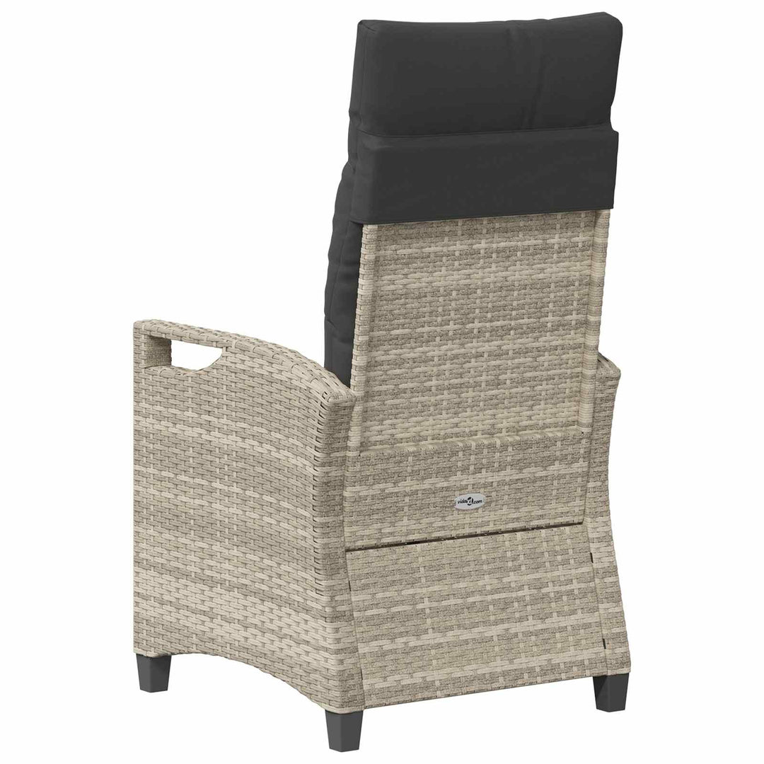 Have Stol 2 stk. Lysegrå og mørkegrå Stål og Polyester