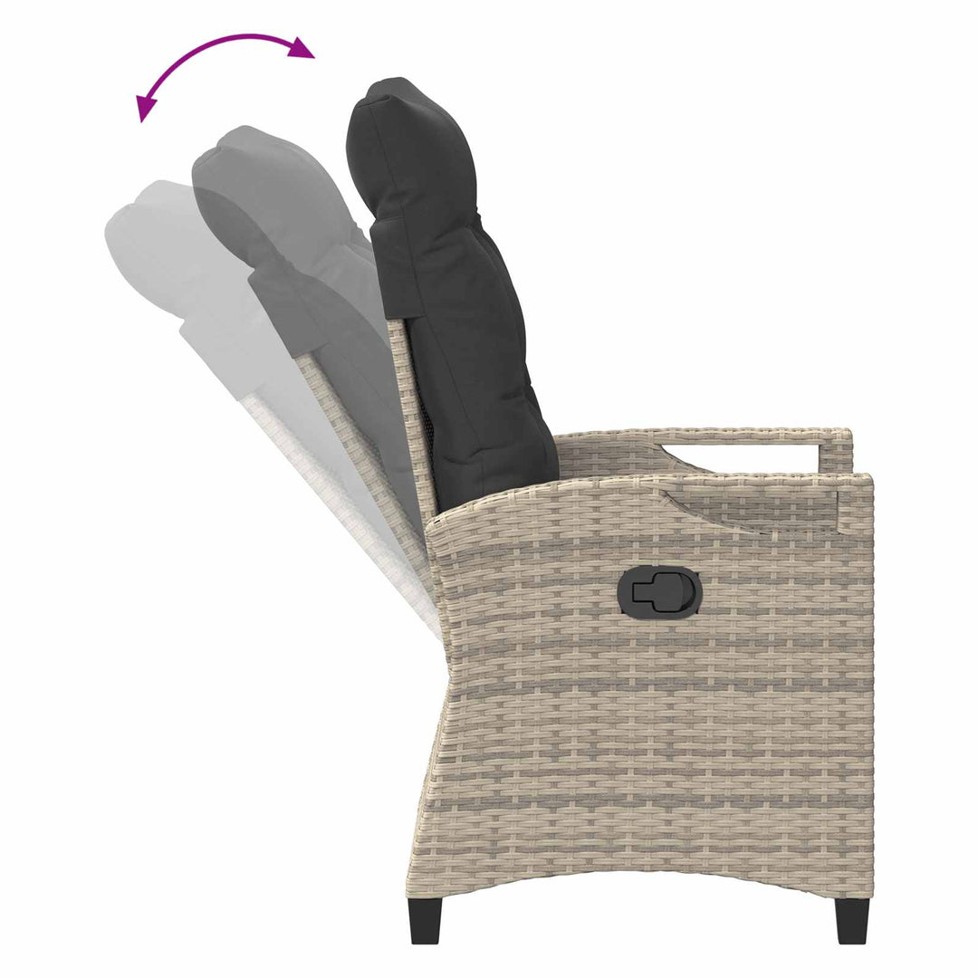 Have Stol 2 stk. Lysegrå og mørkegrå Stål og Polyester