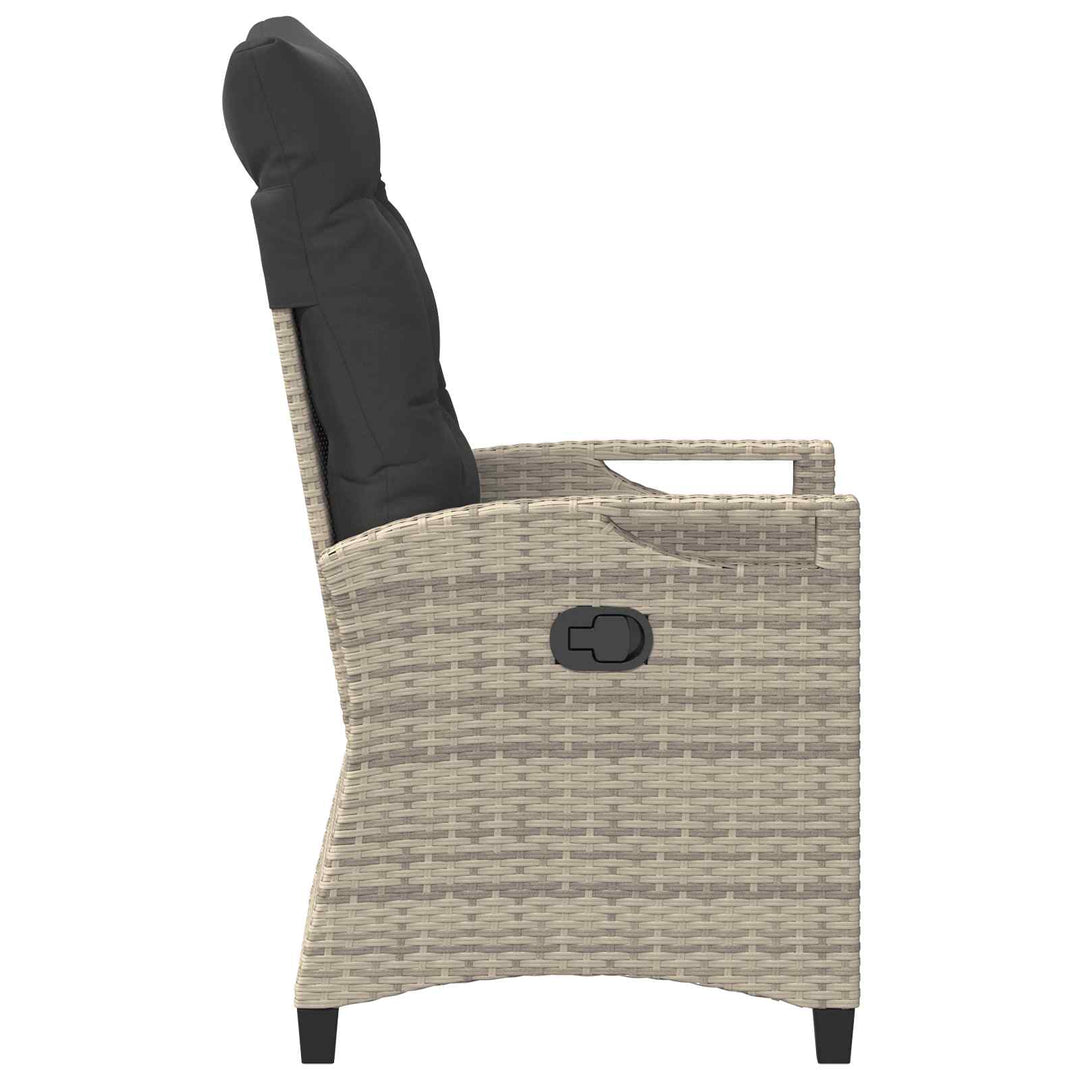 Have Stol 2 stk. Lysegrå og mørkegrå Stål og Polyester