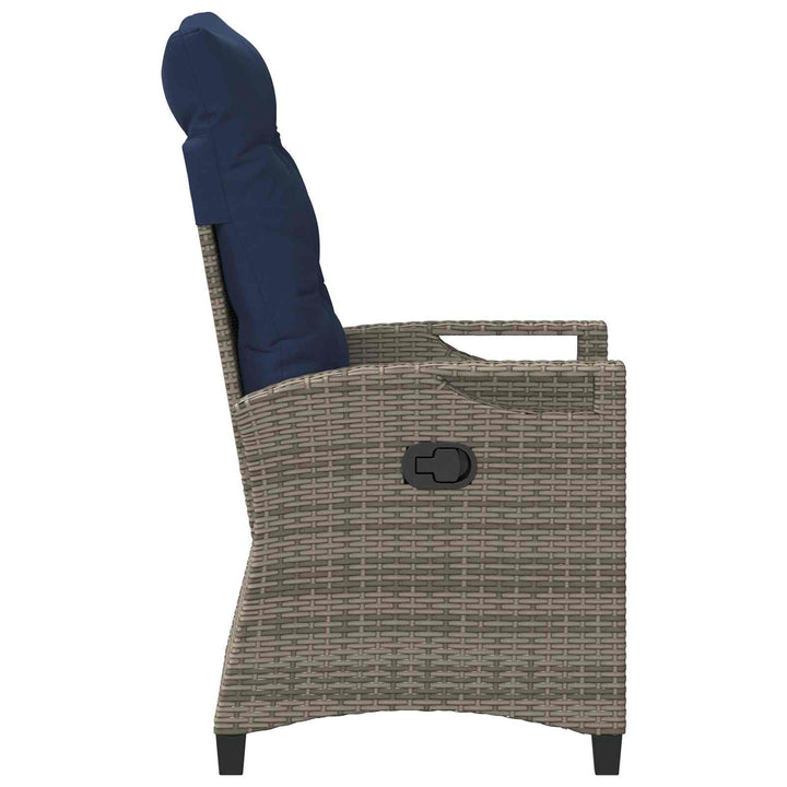 Have Stol 2 pcs grå og marineblå 56 x 60 x 112 cm