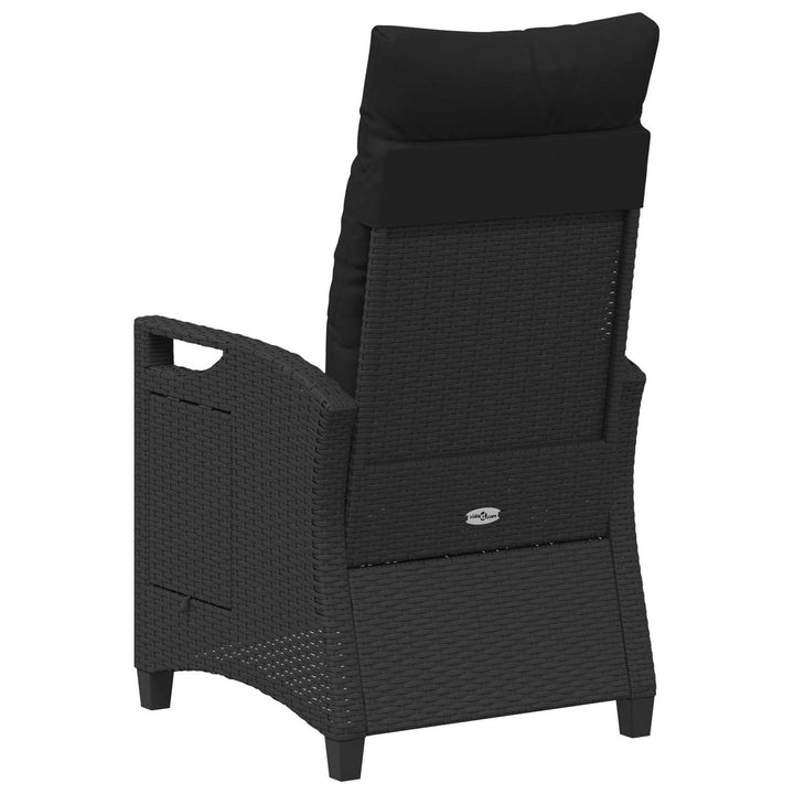 Lænestol til haven Sort 56 x 60 x 112 cm polyrattan