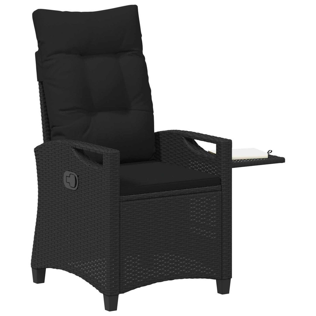 Lænestol til haven Sort 56 x 60 x 112 cm polyrattan
