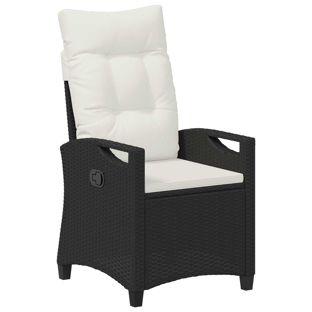 Lænestol til haven Sort og Cream 56 x 60 x 112 cm polyrattan