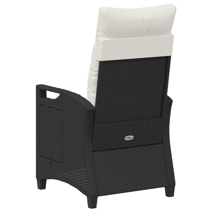 Lænestol til haven Sort og Cream 56 x 60 x 112 cm polyrattan