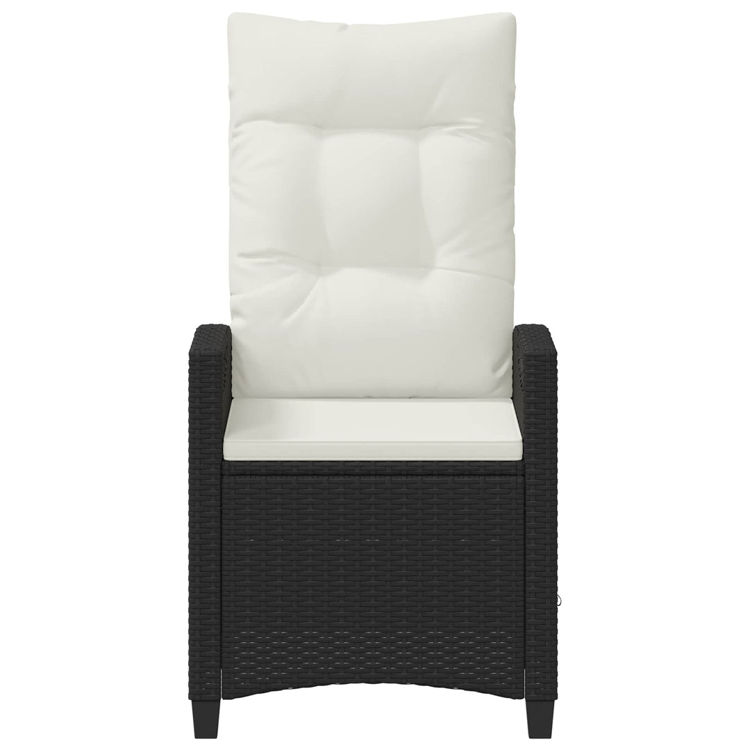 Lænestol til haven Sort og Cream 56 x 60 x 112 cm polyrattan
