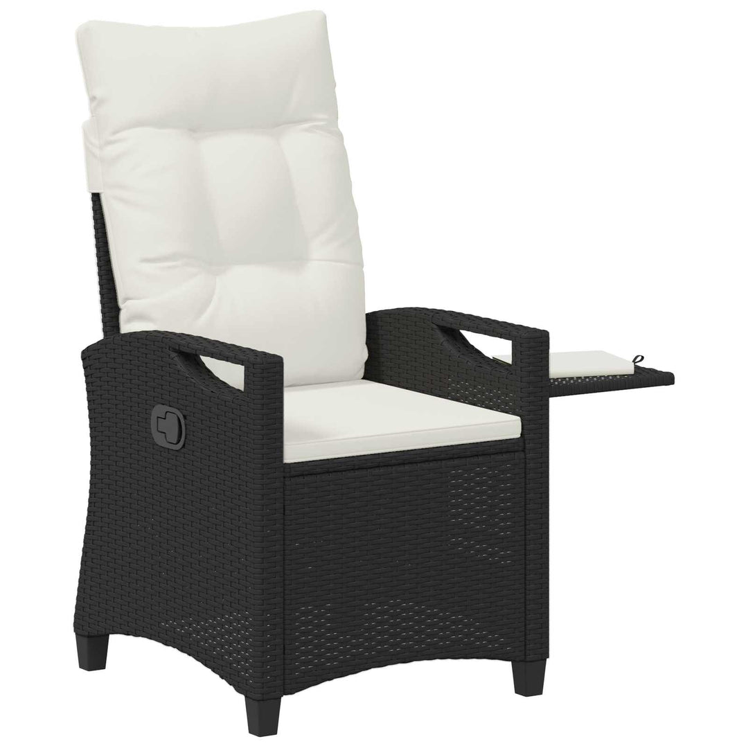 Lænestol til haven Sort og Cream 56 x 60 x 112 cm polyrattan