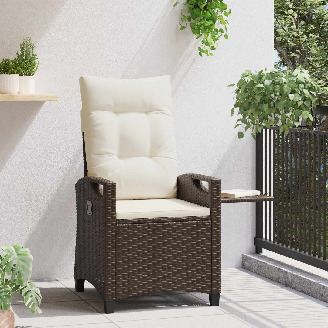 Lænestol til haven Brun og Creme 56 x 60 x 112 cm polyrattan