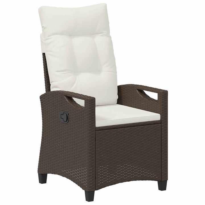 Lænestol til haven Brun og Creme 56 x 60 x 112 cm polyrattan