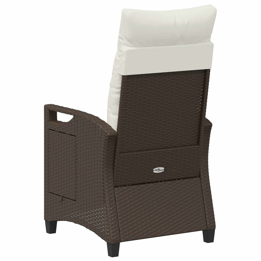 Lænestol til haven Brun og Creme 56 x 60 x 112 cm polyrattan