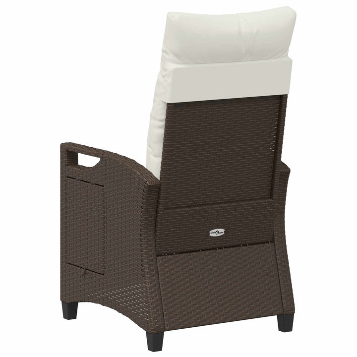 Lænestol til haven Brun og Creme 56 x 60 x 112 cm polyrattan