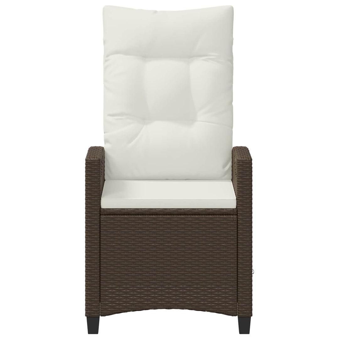 Lænestol til haven Brun og Creme 56 x 60 x 112 cm polyrattan