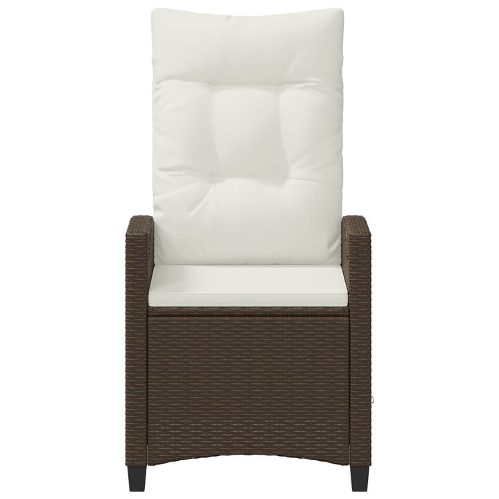 Lænestol til haven Brun og Creme 56 x 60 x 112 cm polyrattan