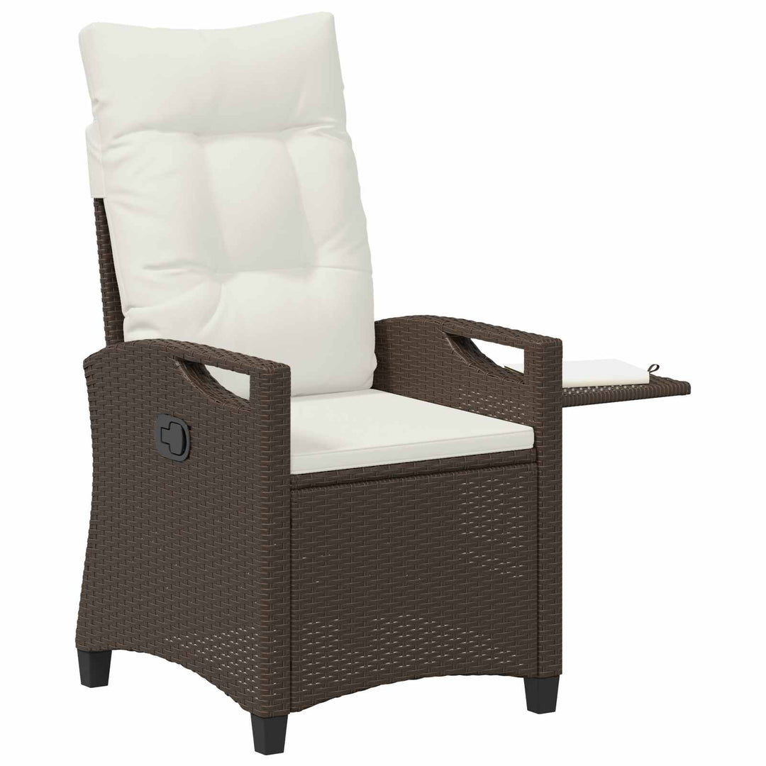 Lænestol til haven Brun og Creme 56 x 60 x 112 cm polyrattan